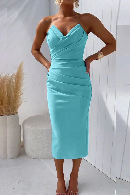Sarena | Robe Midi Fendue Sans Manches