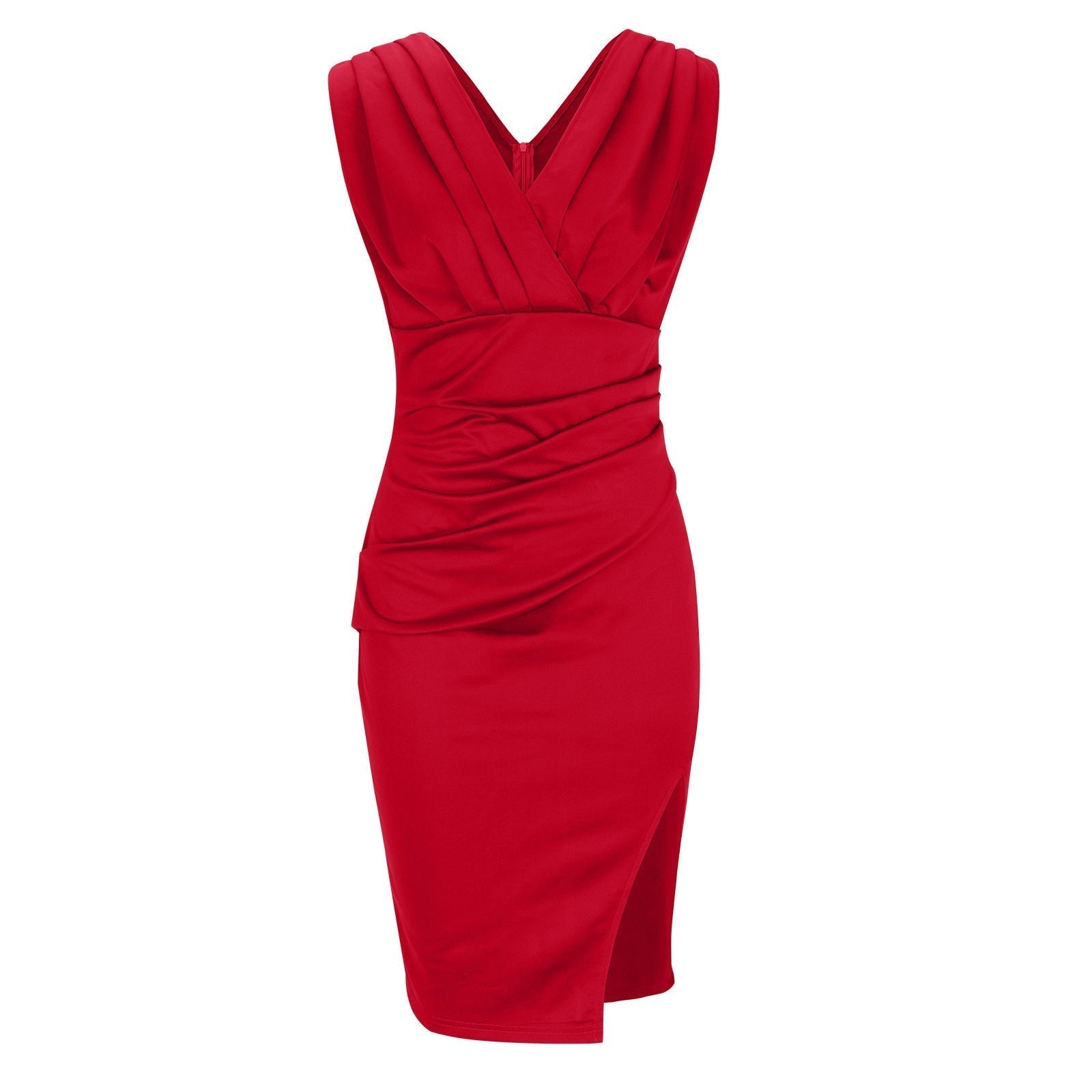 Robe Isa Jolie à col en V et fente