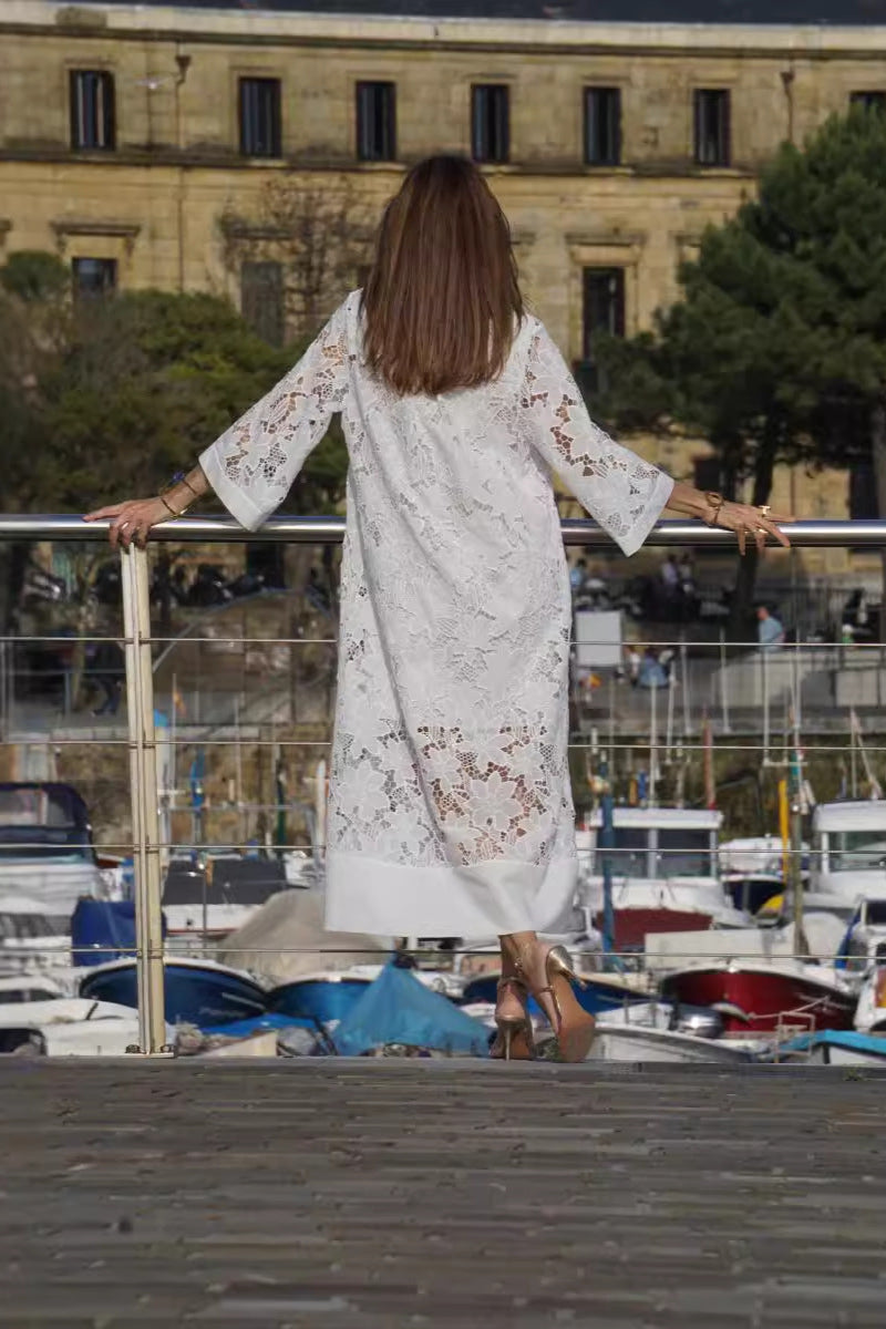 Lucille | Robe Oversize En Coton à Imprimé Artistique