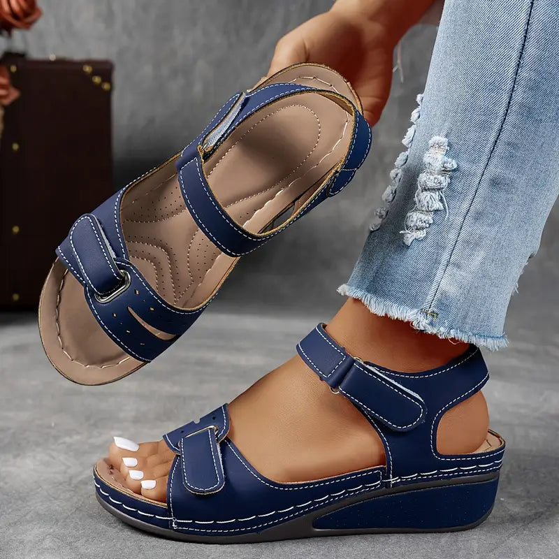 Veera | Sandales Orthopédiques À Talon Compensé Confortables