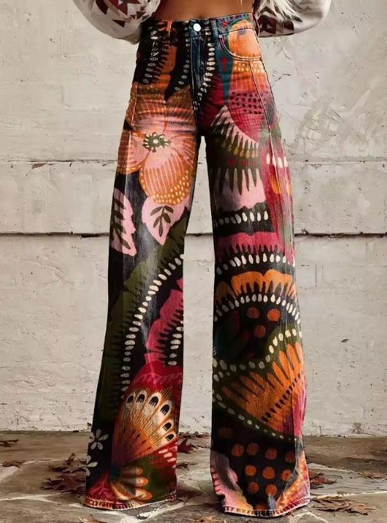 Althea | Jean Évasé À Motif Psychédélique Moderne