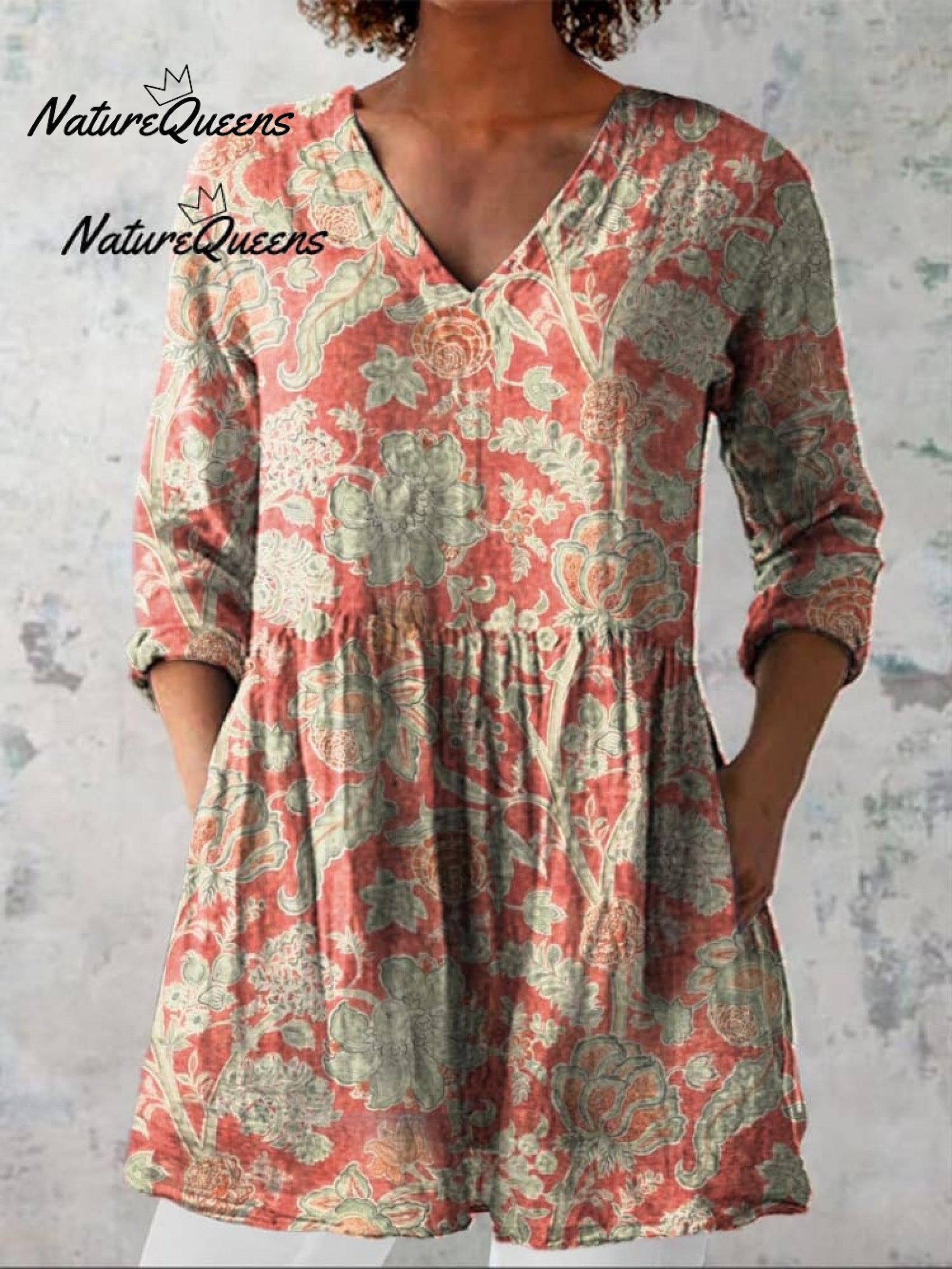Remilyn | Pantalon Vintage En Coton À Motif Fleuri
