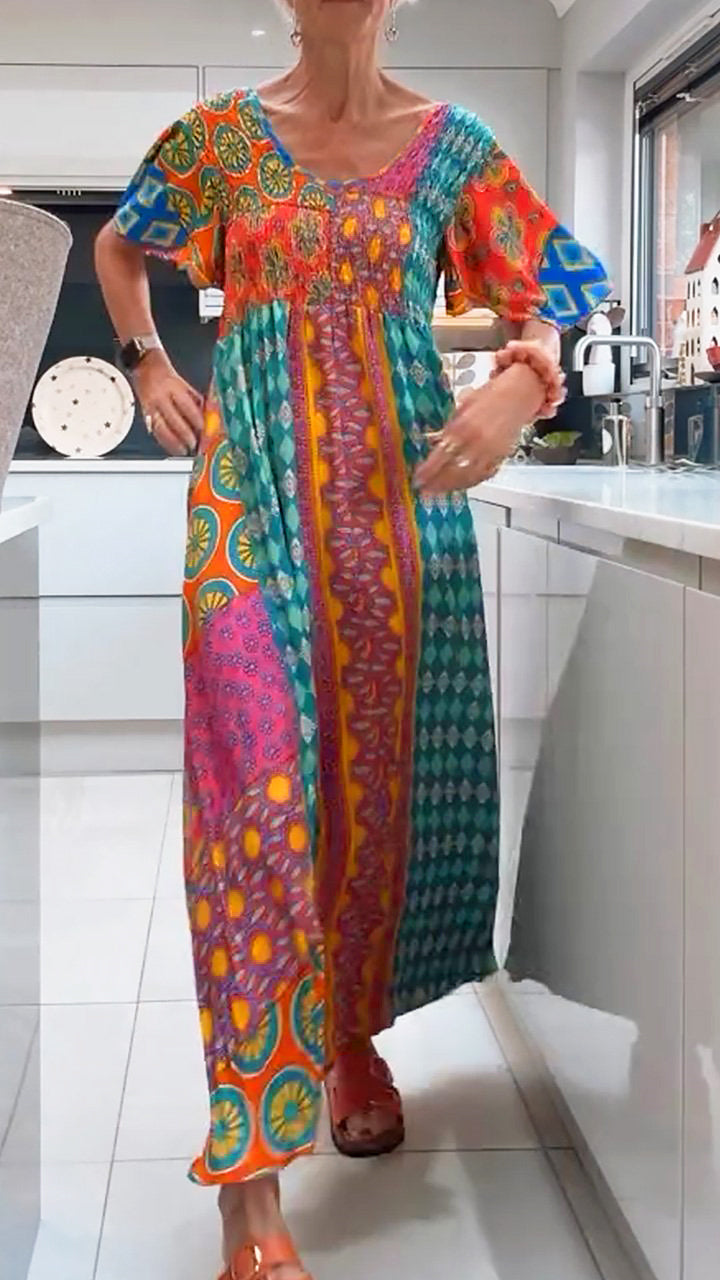 Poppy | Robe Midi Élégante À Imprimé Cachemire