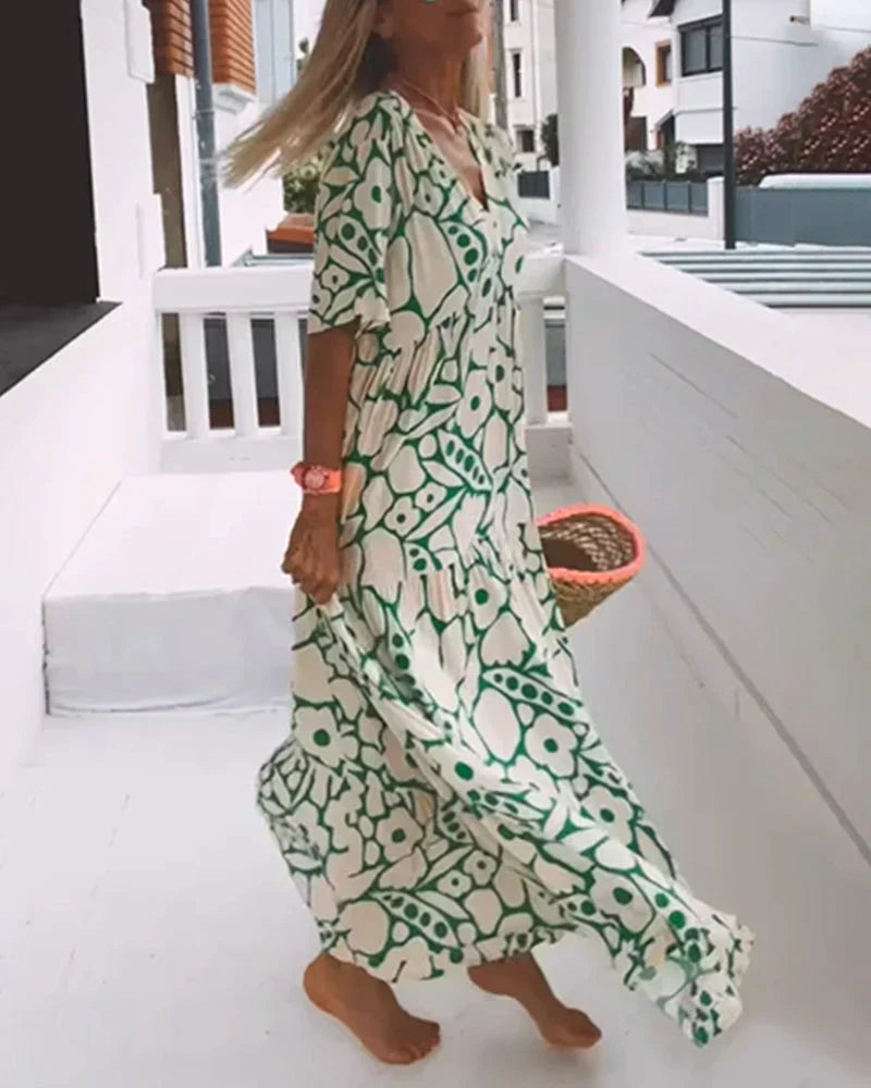 Francine | Robe D'Été Fluide en Viscose Soyeuse