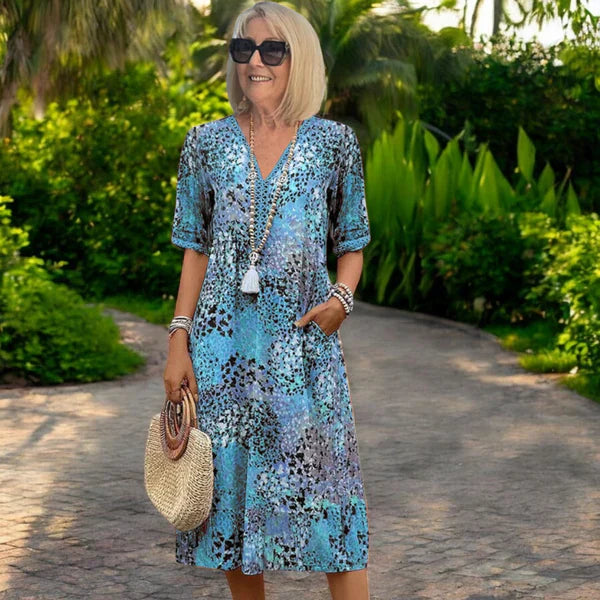 Maelis | Robe Bohème Fluide et Confortable pour le Printemps