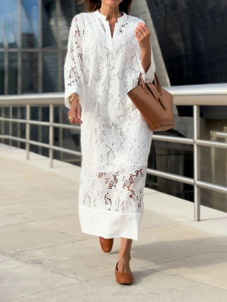 Lucille | Robe Oversize En Coton à Imprimé Artistique