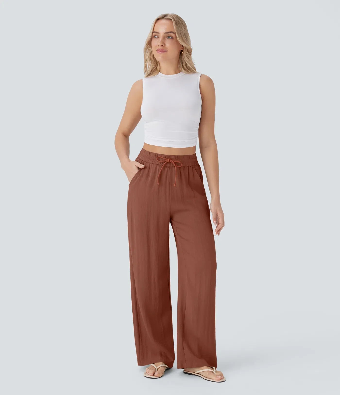 Lisa | Pantalon En Lin Léger Et Élégant