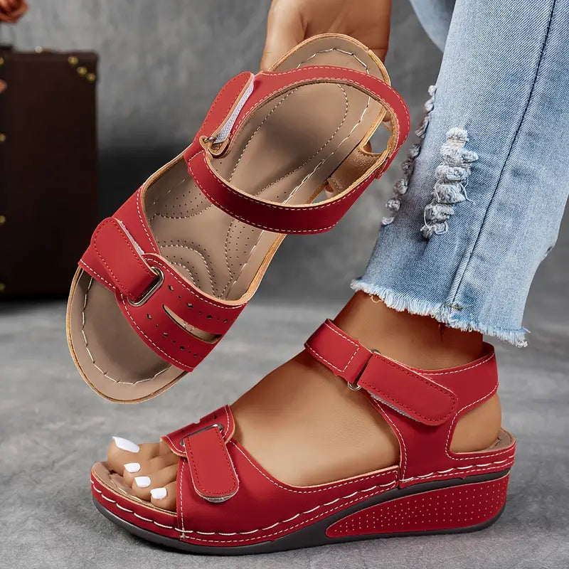 Veera | Sandales Orthopédiques À Talon Compensé Confortables