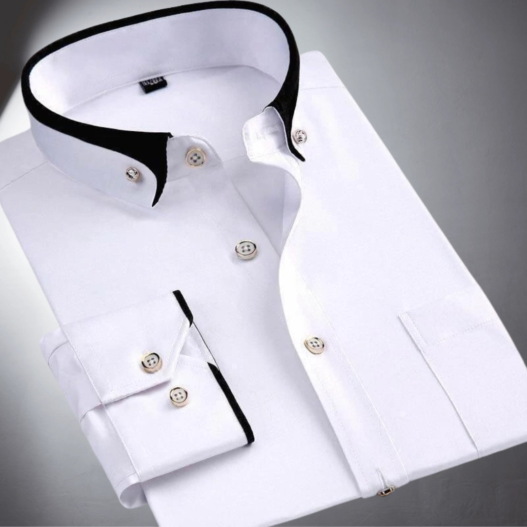 Matteo | Chemise Élégante À Col Contrasté