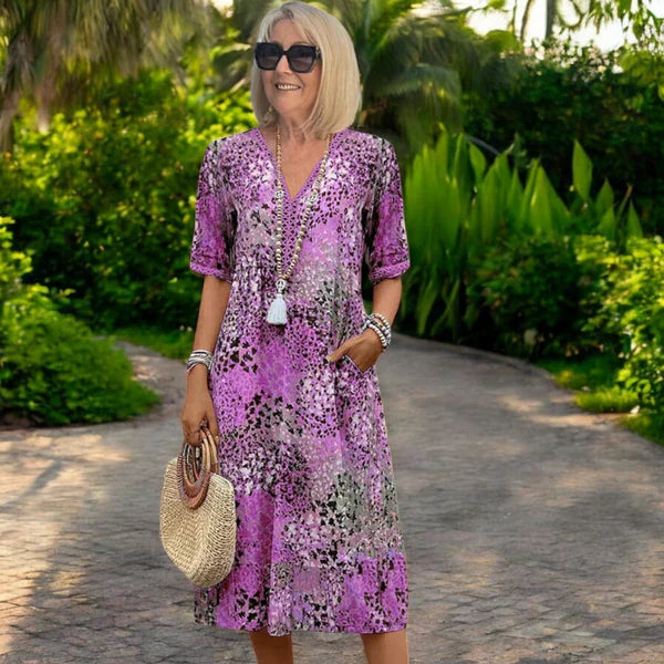 Maelis | Robe Bohème Fluide et Confortable pour le Printemps