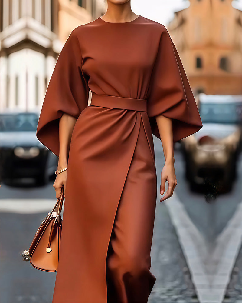 Carlotta | Robe À Manches Lanterne