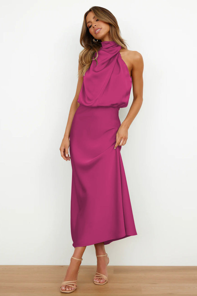 Lorin | Robe Midi Glamour à Épaules Dénudées