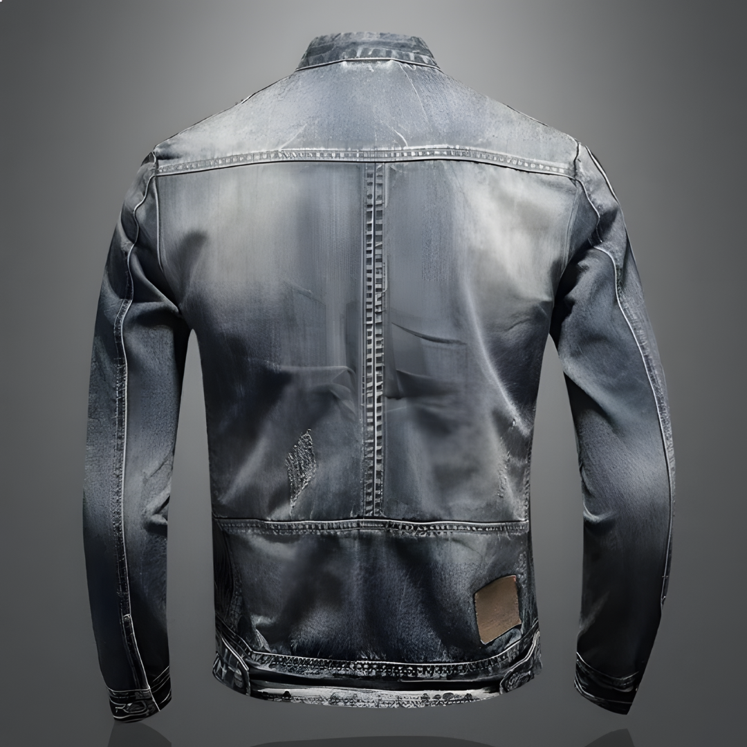 Ricky | Veste En Denim Style Biker