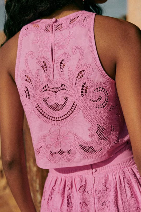 Luna | Ensemble En Dentelle Rose Pour Une Élégance Romantique Et Féminine