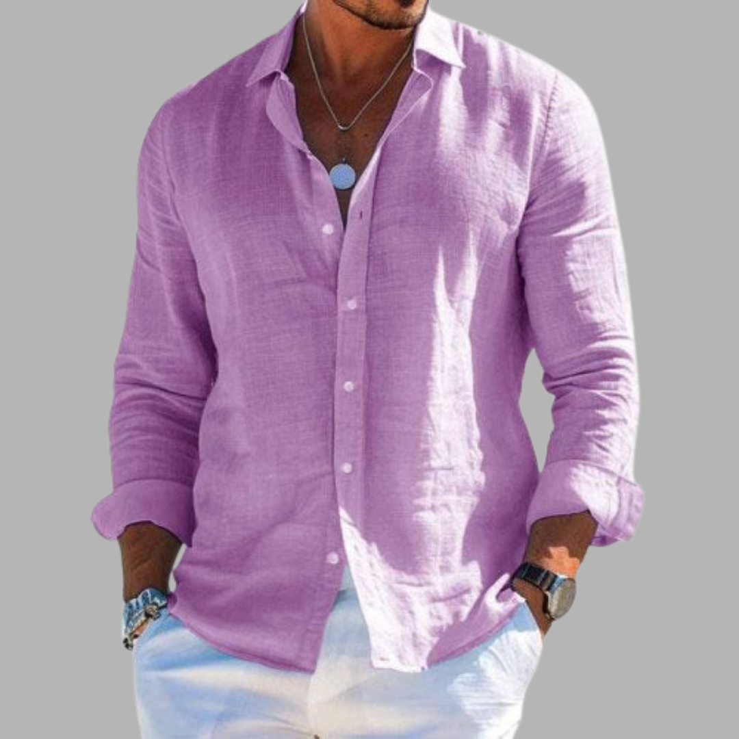Ariel | Chemise Élégante En Lin Et Coton