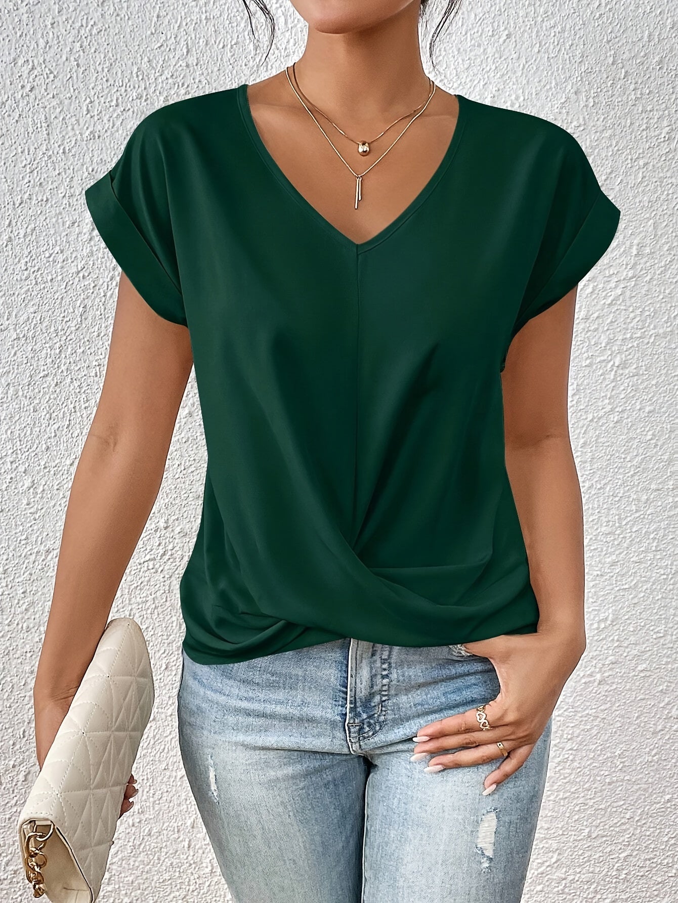 Éloïse | T-shirt Col Cœur décontracté