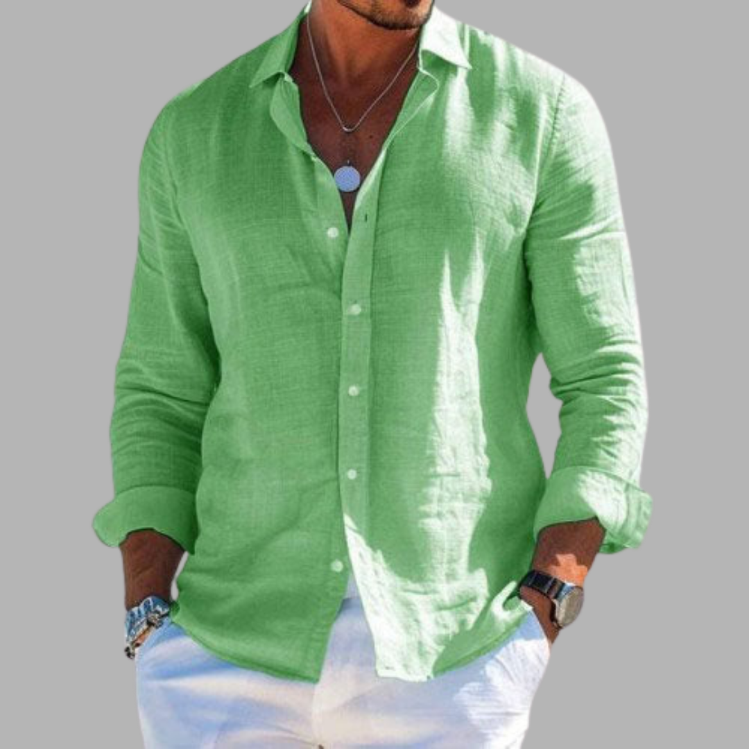 Ariel | Chemise Élégante En Lin Et Coton