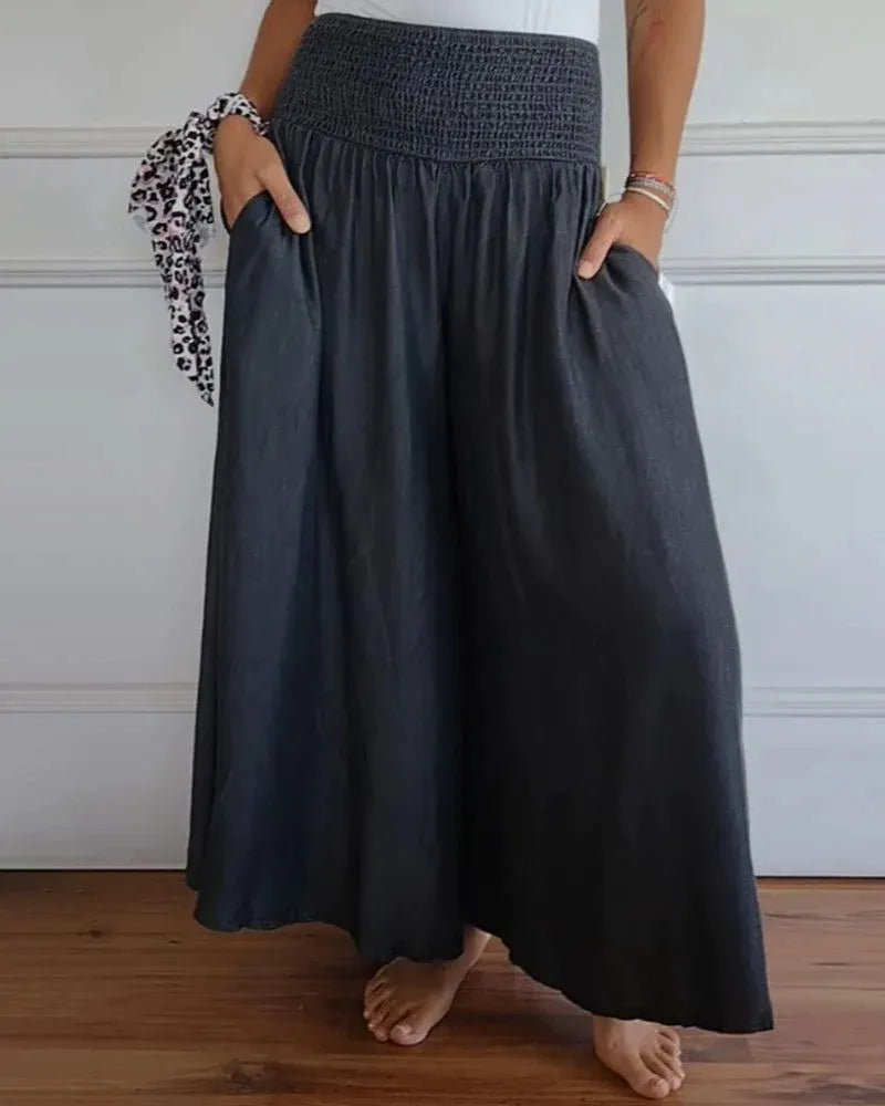 Sylvie | Pantalon Large Taille Haute Ultra Confortable