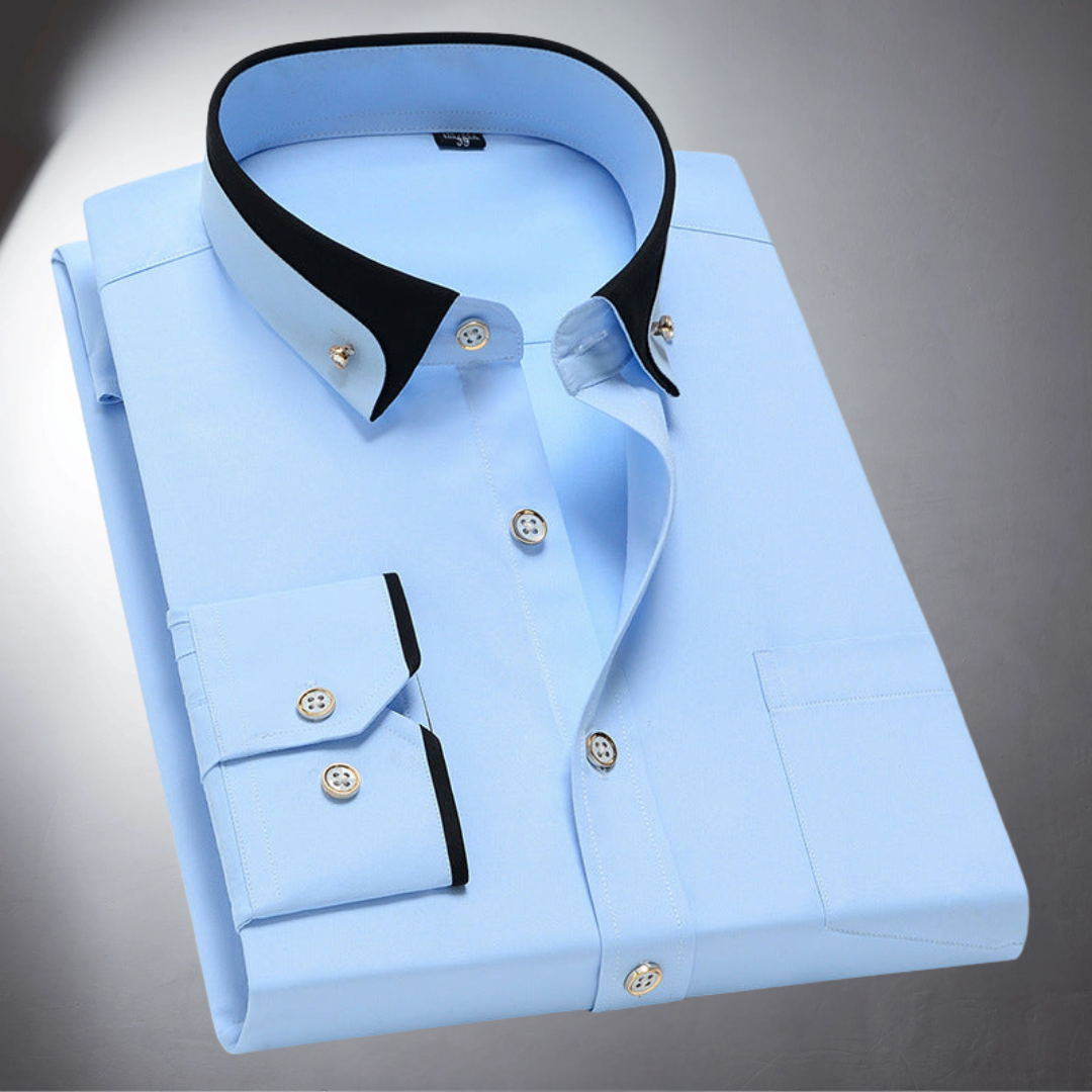 Matteo | Chemise Élégante À Col Contrasté