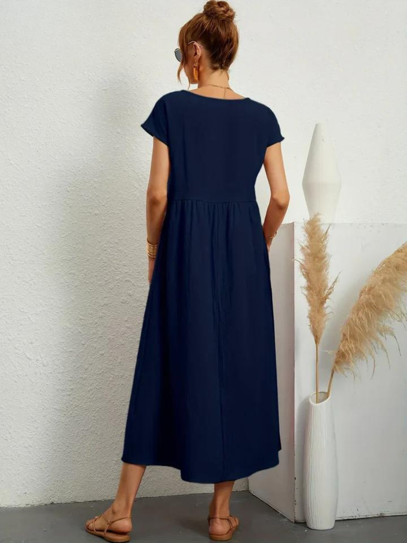 Maëlle | Robe Décontractée En Coton Et Lin