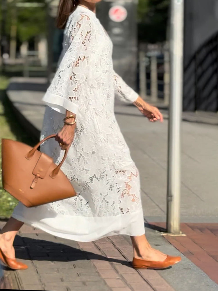 Lucille | Robe Oversize En Coton à Imprimé Artistique
