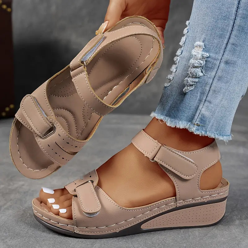 Veera | Sandales Orthopédiques À Talon Compensé Confortables