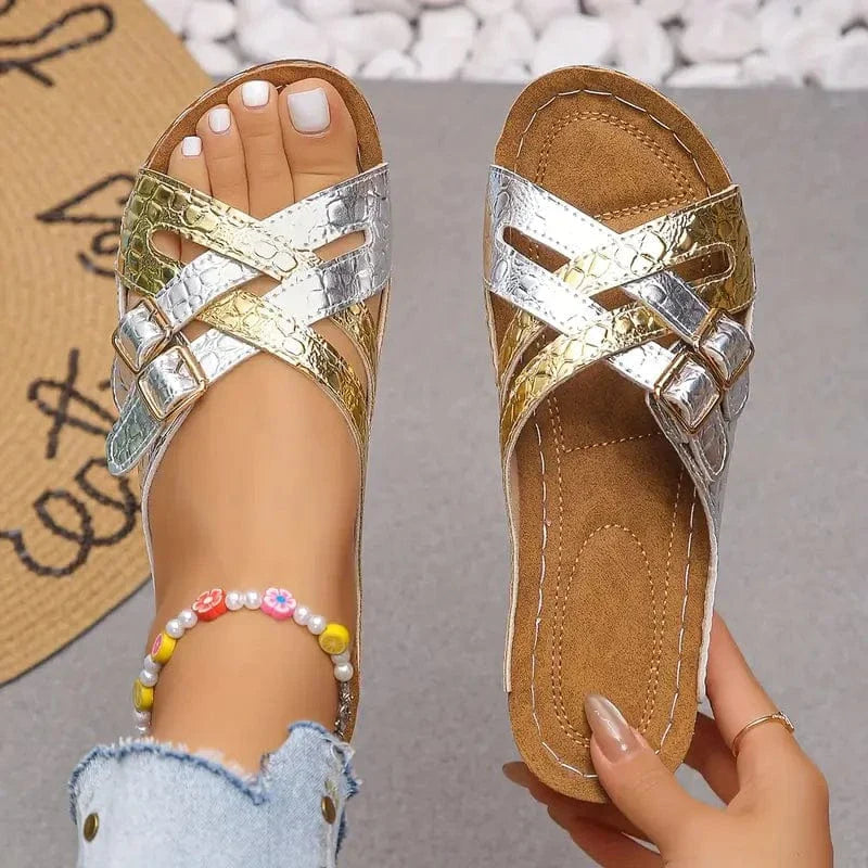 Deniza | Sandales Orthopédiques Brillantes et Confortables