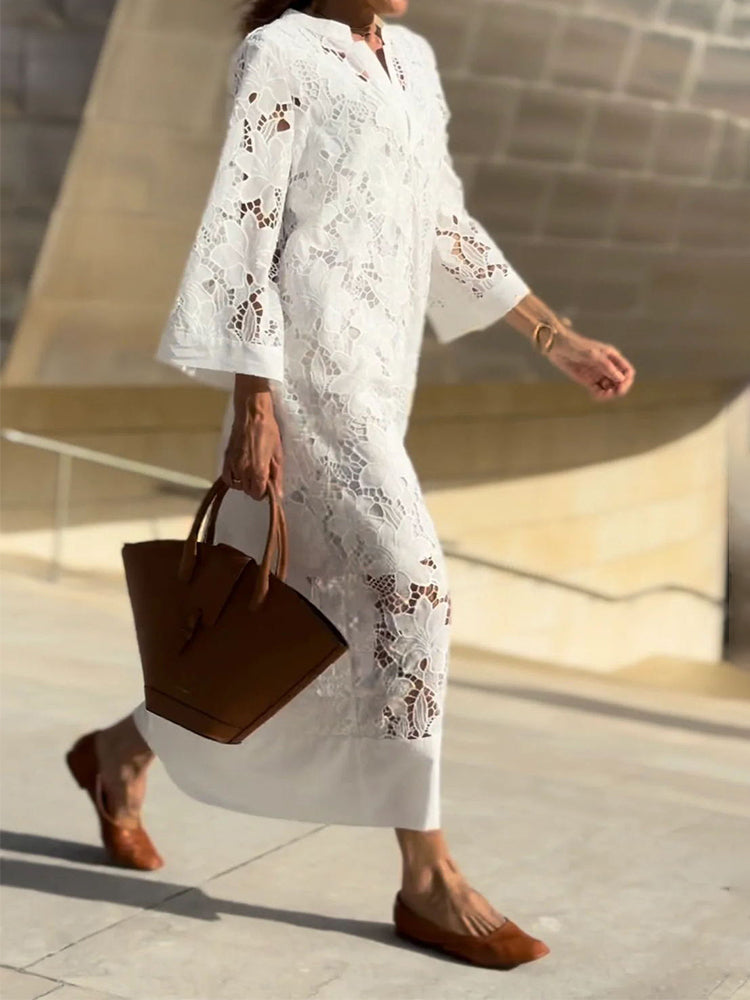 Lucille | Robe Oversize En Coton à Imprimé Artistique