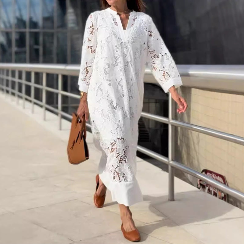Lucille | Robe Oversize En Coton à Imprimé Artistique