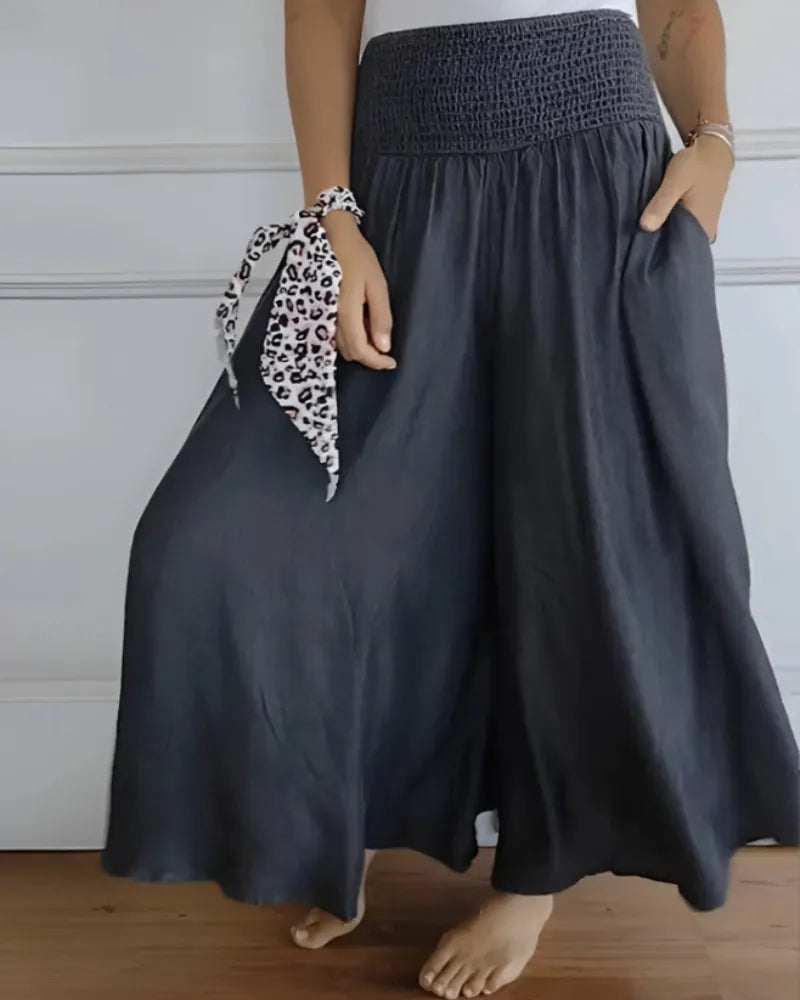 Sylvie | Pantalon Large Taille Haute Ultra Confortable