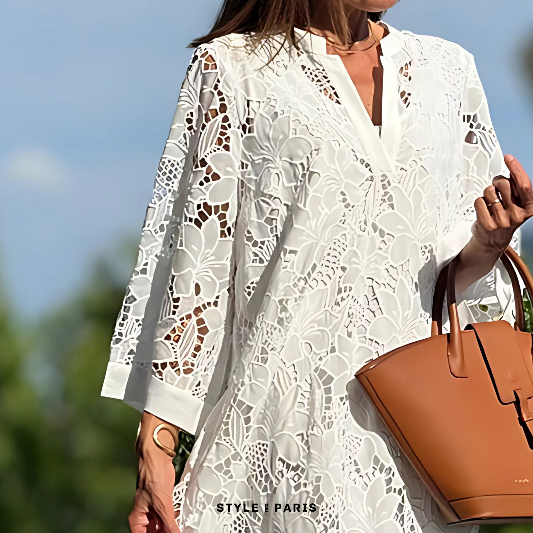 Lucille | Robe Oversize En Coton à Imprimé Artistique