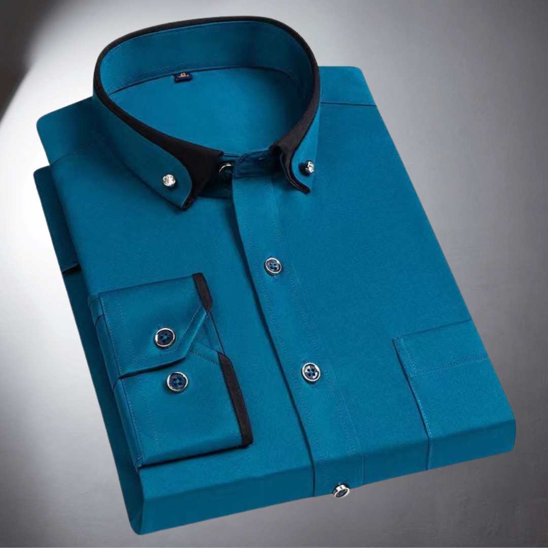 Matteo | Chemise Élégante À Col Contrasté