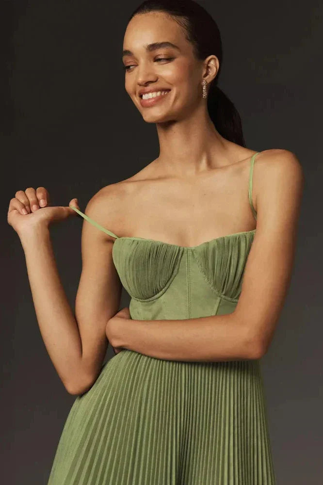 Lyka | Robe Midi En Tulle Plissé Élégant