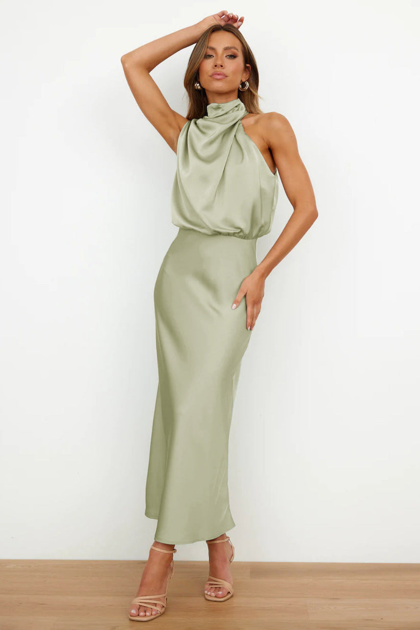 Lorin | Robe Midi Glamour à Épaules Dénudées