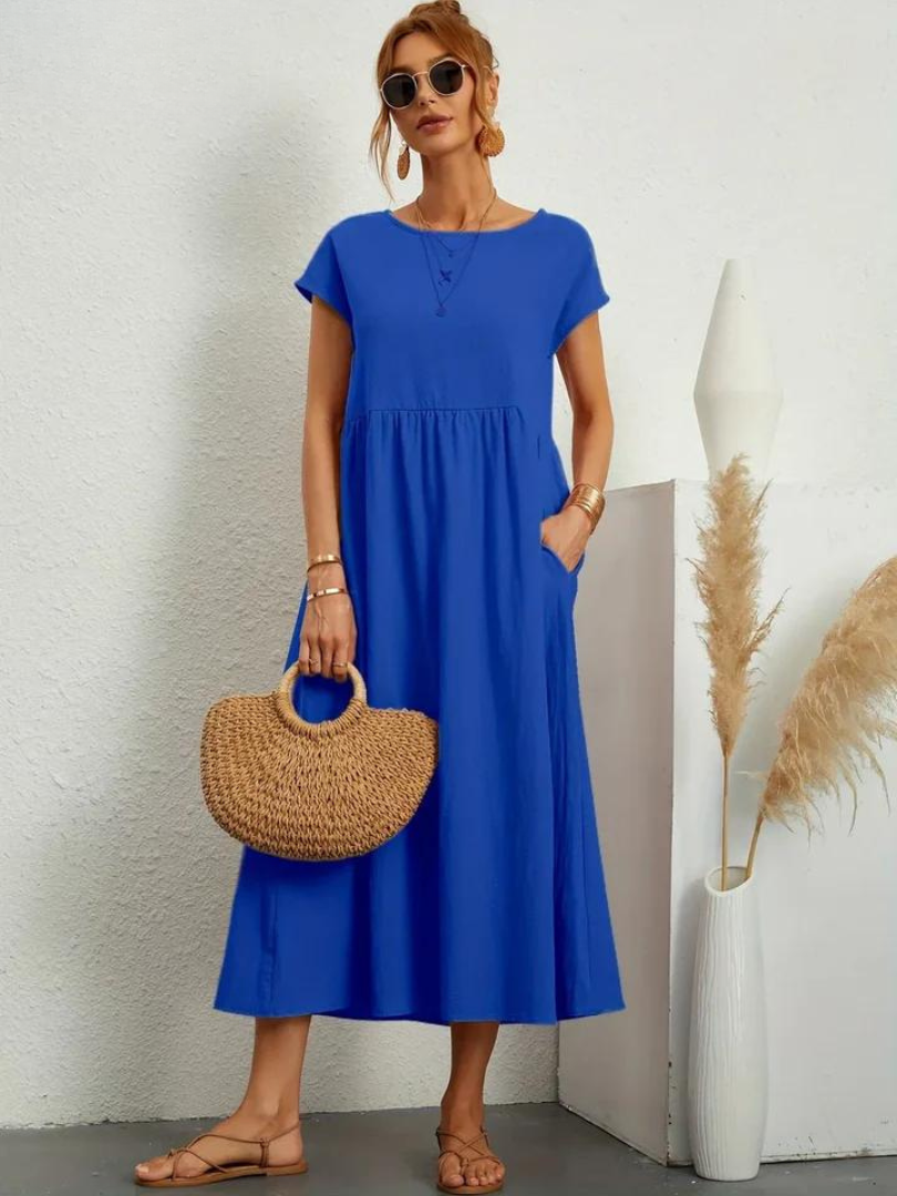 Maëlle | Robe Décontractée En Coton Et Lin