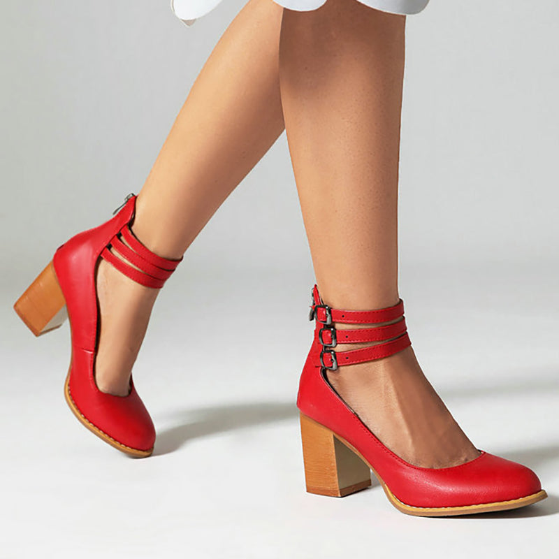 Criselda | Sandales Minimalistes À Talon Bloc Et Bride Cheville