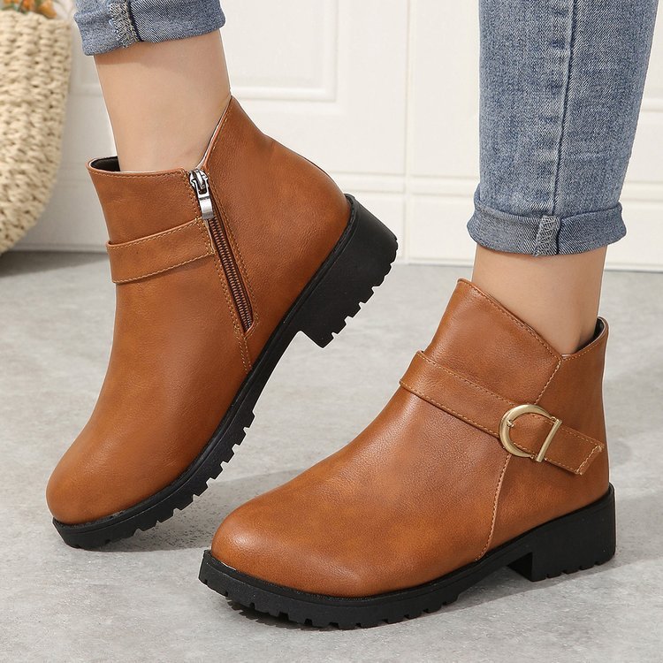 Bottines Courtes à Talon Épais - Piedis LTD Bottines Courtes à Talon Épais Bottines Piedis LTD Marron Jaunâtre / 36 Piedis LTD Bottines
