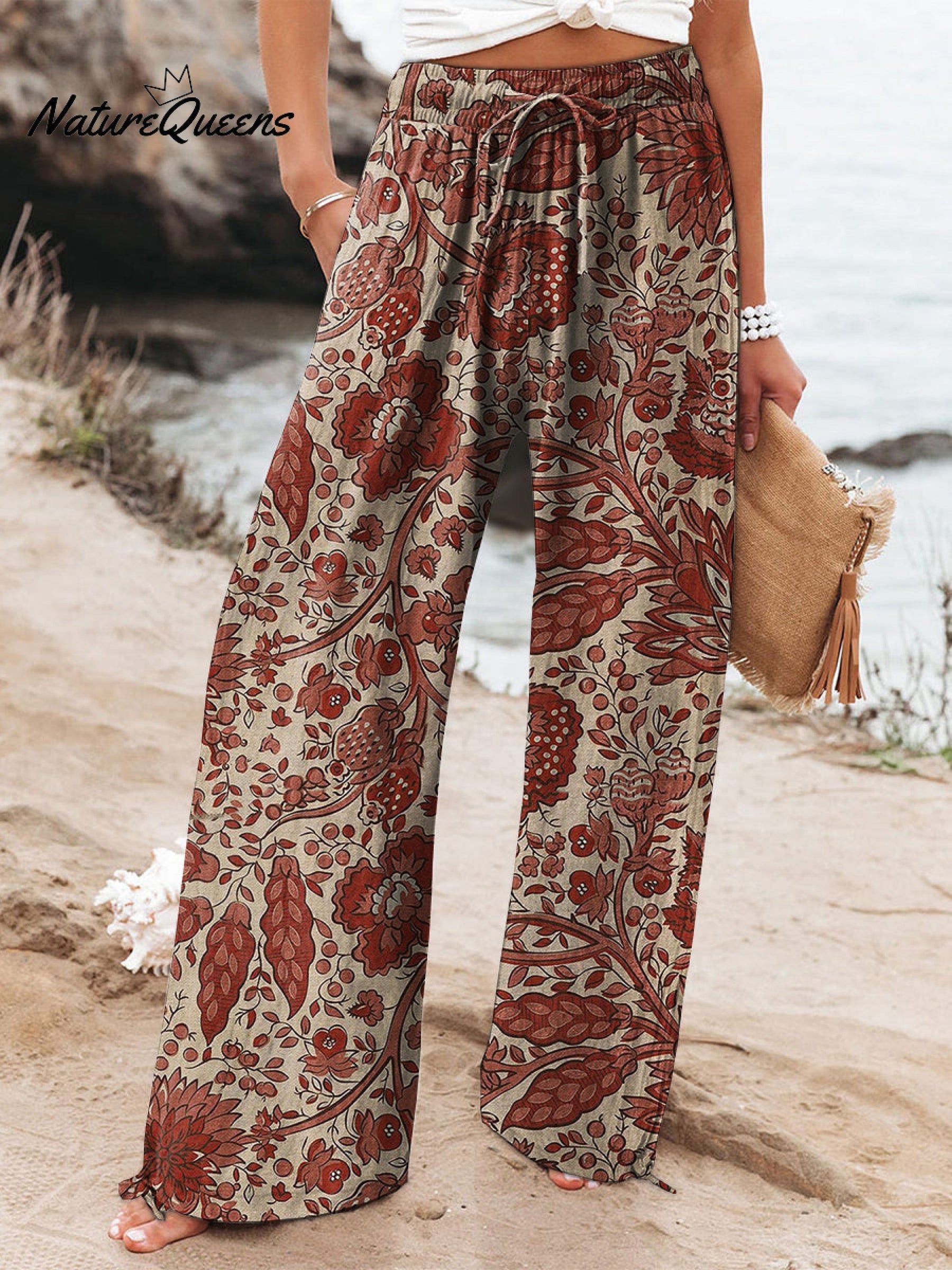 Agnes | Pantalon Large En Coton Imprimé Floral