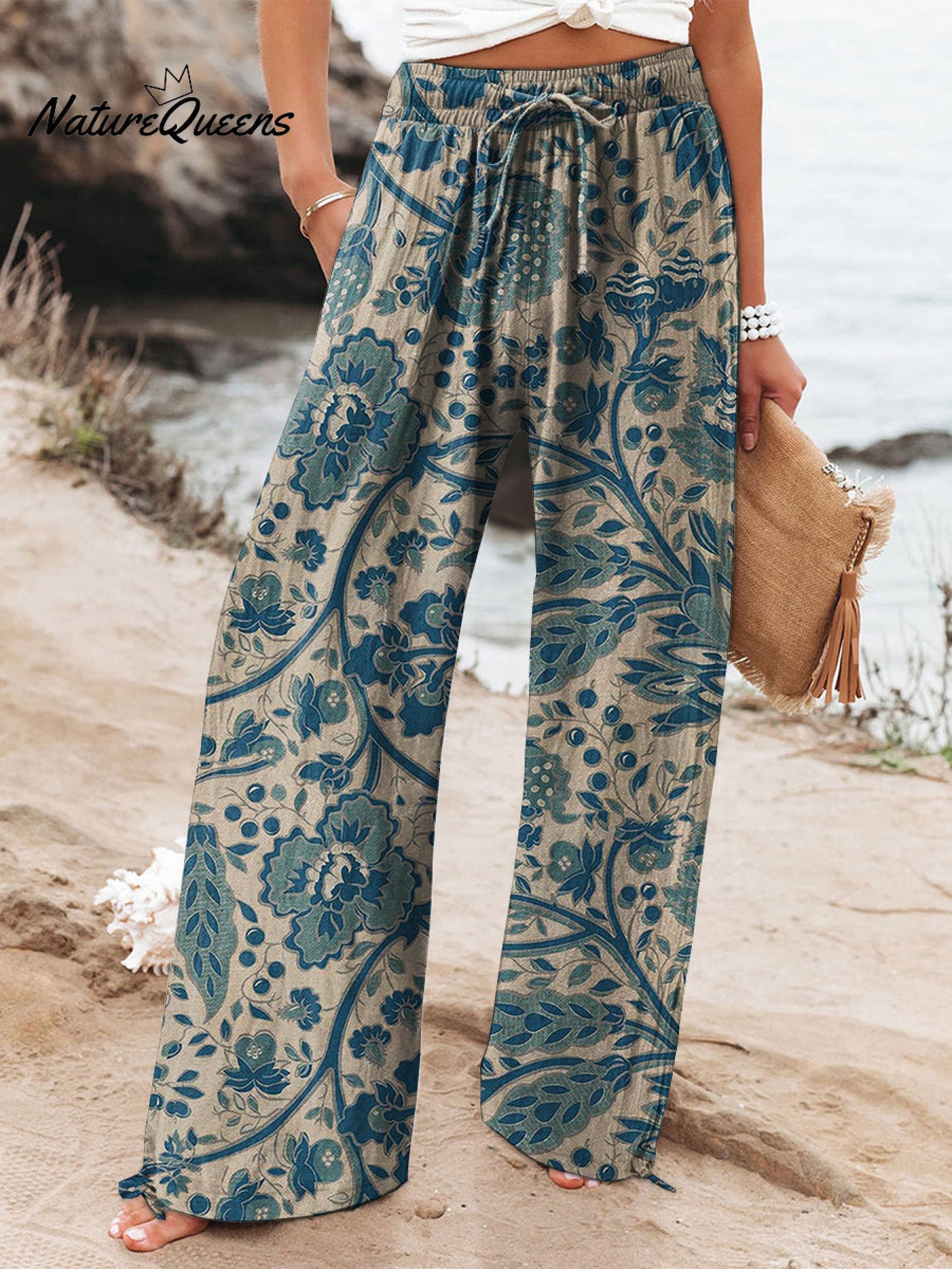 Agnes | Pantalon Large En Coton Imprimé Floral