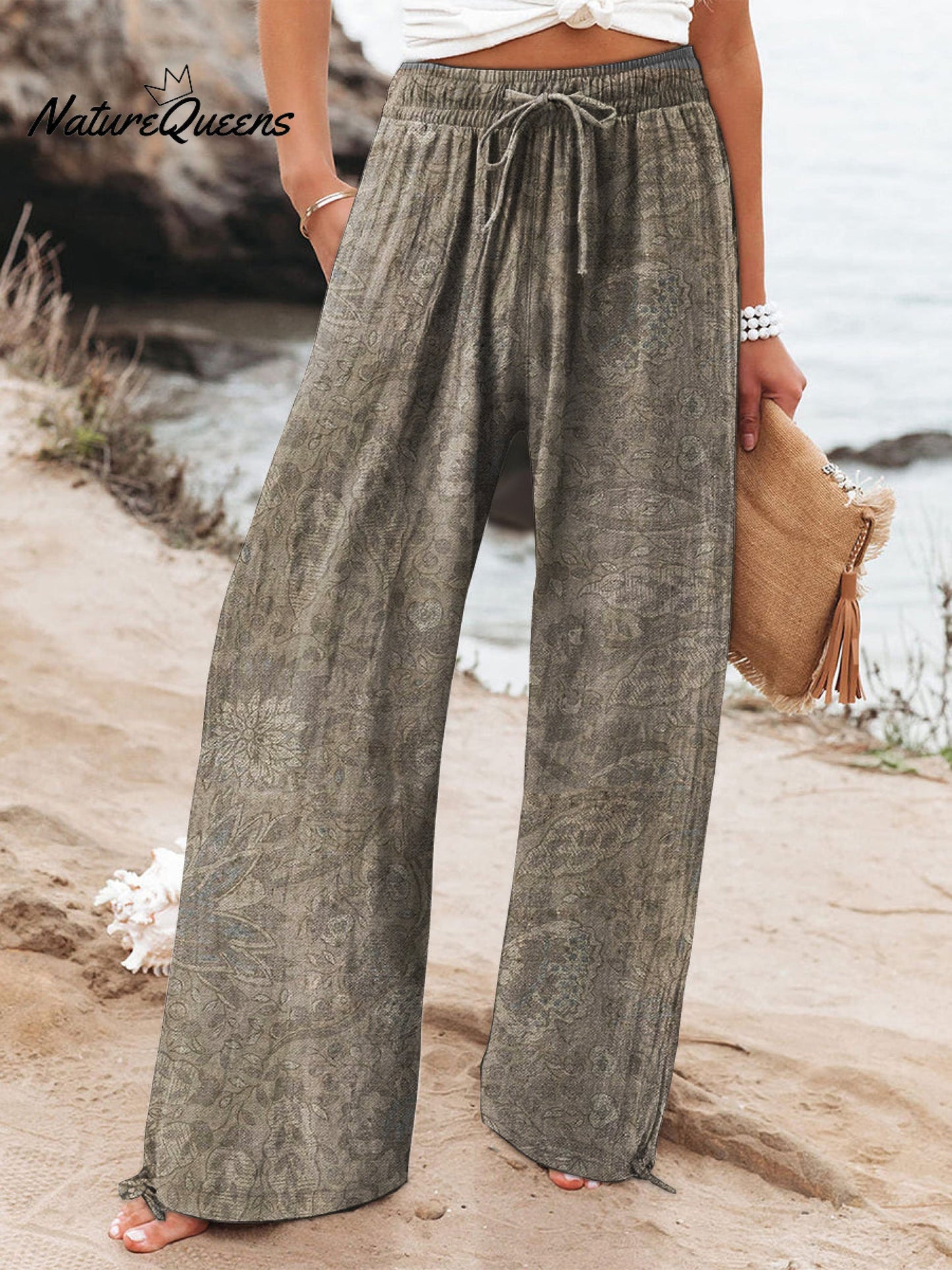 Agnes | Pantalon Large En Coton Imprimé Floral