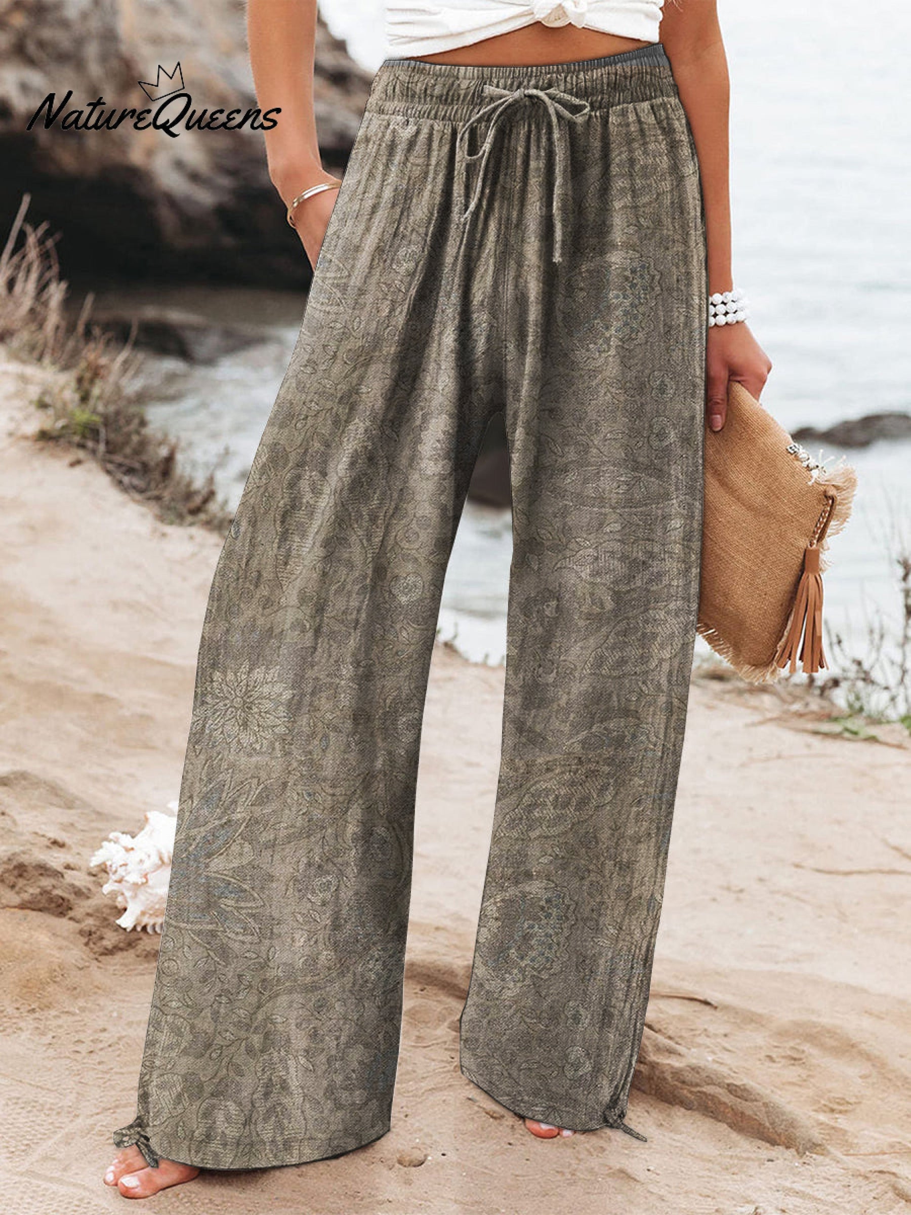 Agnes | Pantalon Large En Coton Imprimé Floral