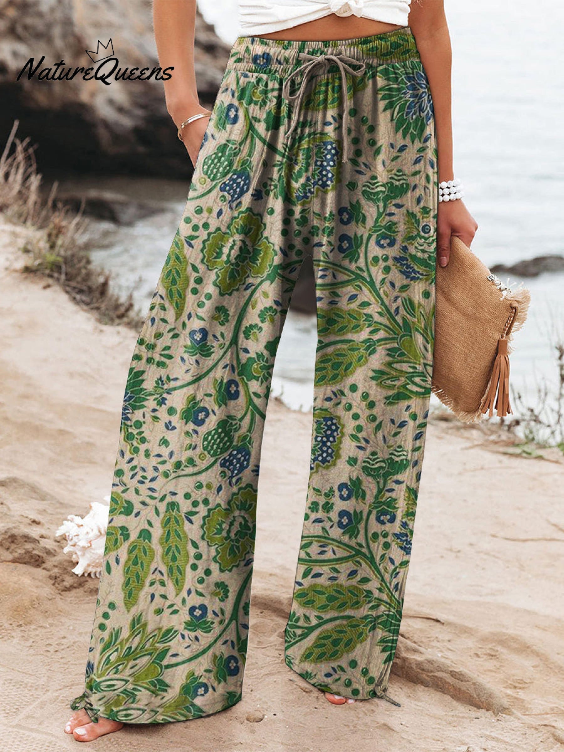Agnes | Pantalon Large En Coton Imprimé Floral