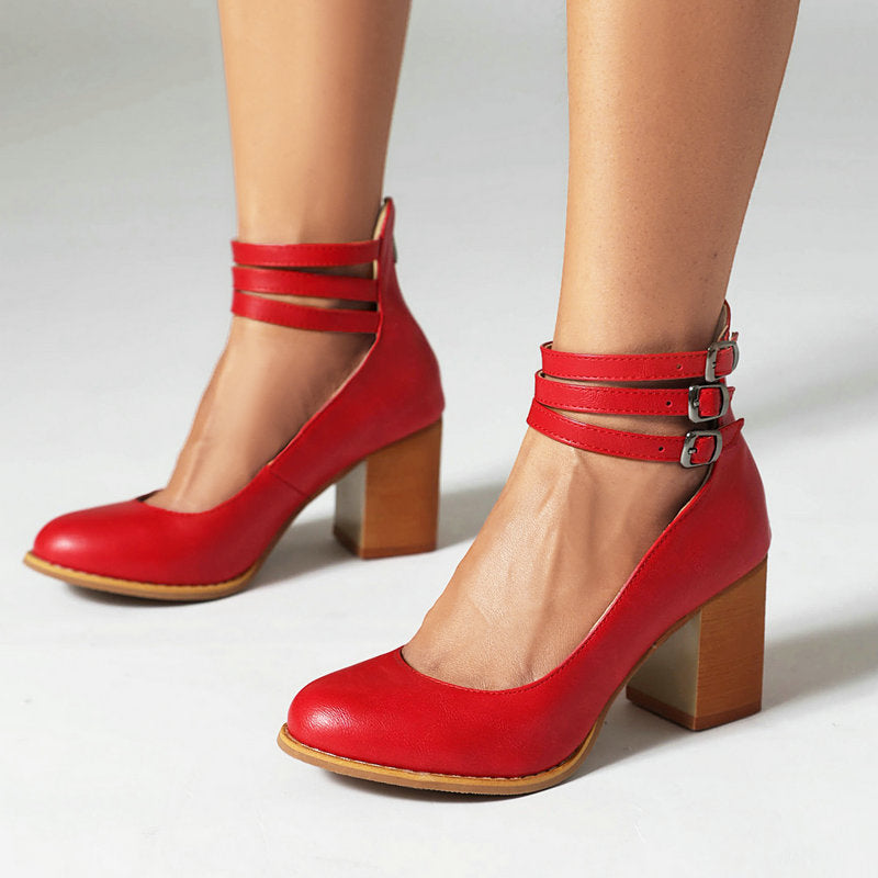 Criselda | Sandales Minimalistes À Talon Bloc Et Bride Cheville