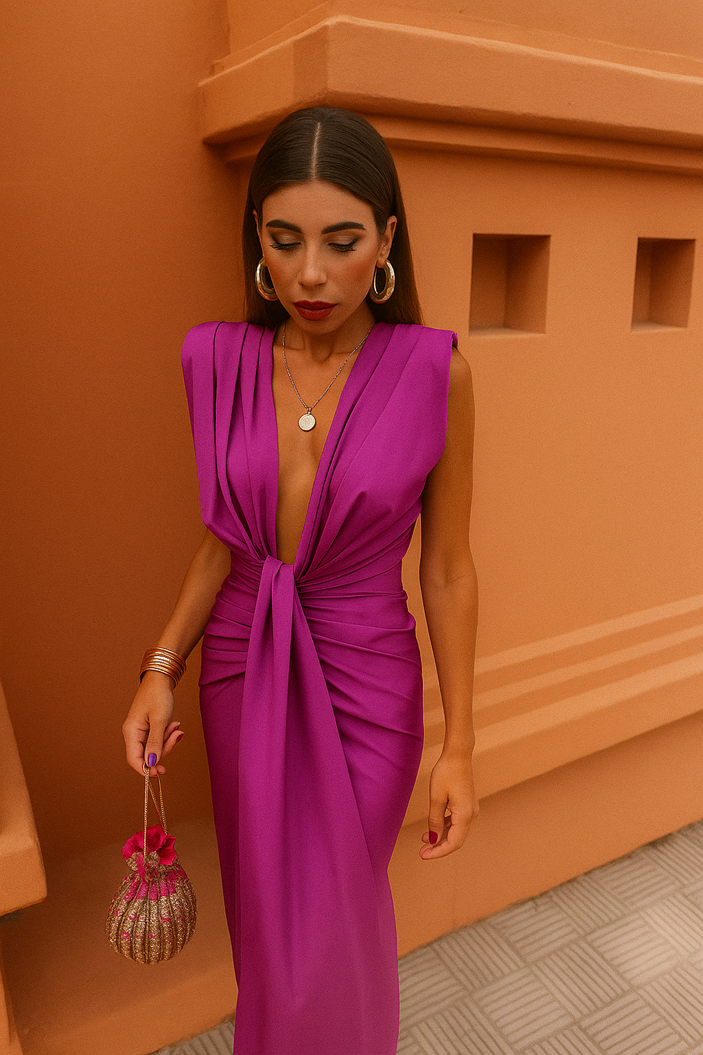 Élina | Robe Longue Plissée Et Fluide