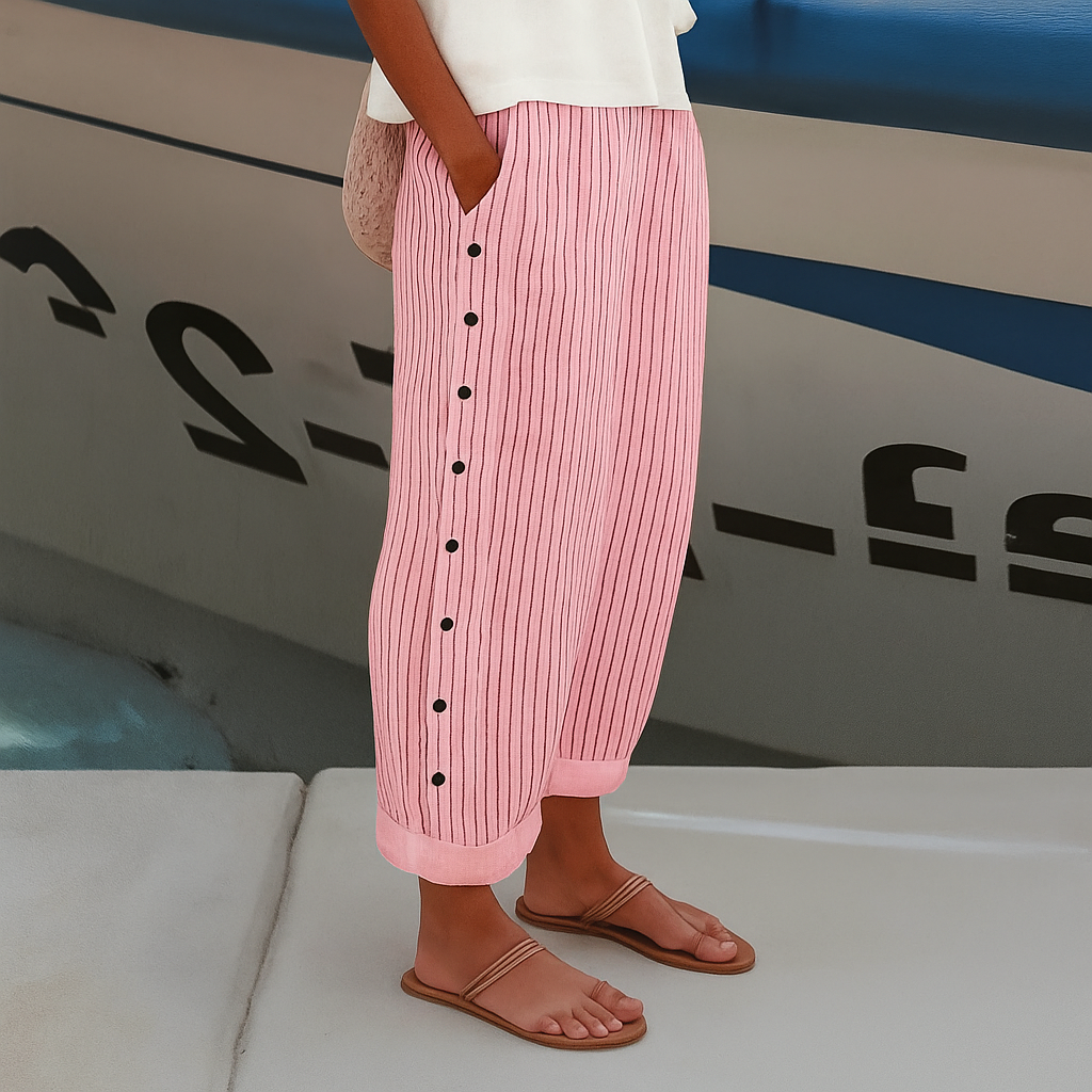 Inger | Pantalon En Lin Léger Et Décontracté