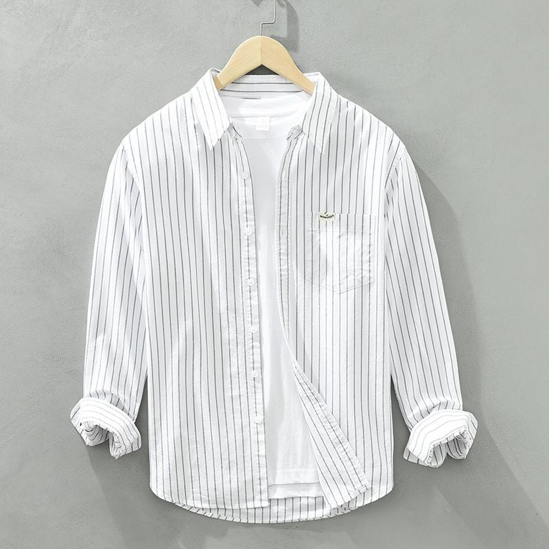 Maréa | Chemise D’Été En Lin Rayé Haut De Gamme
