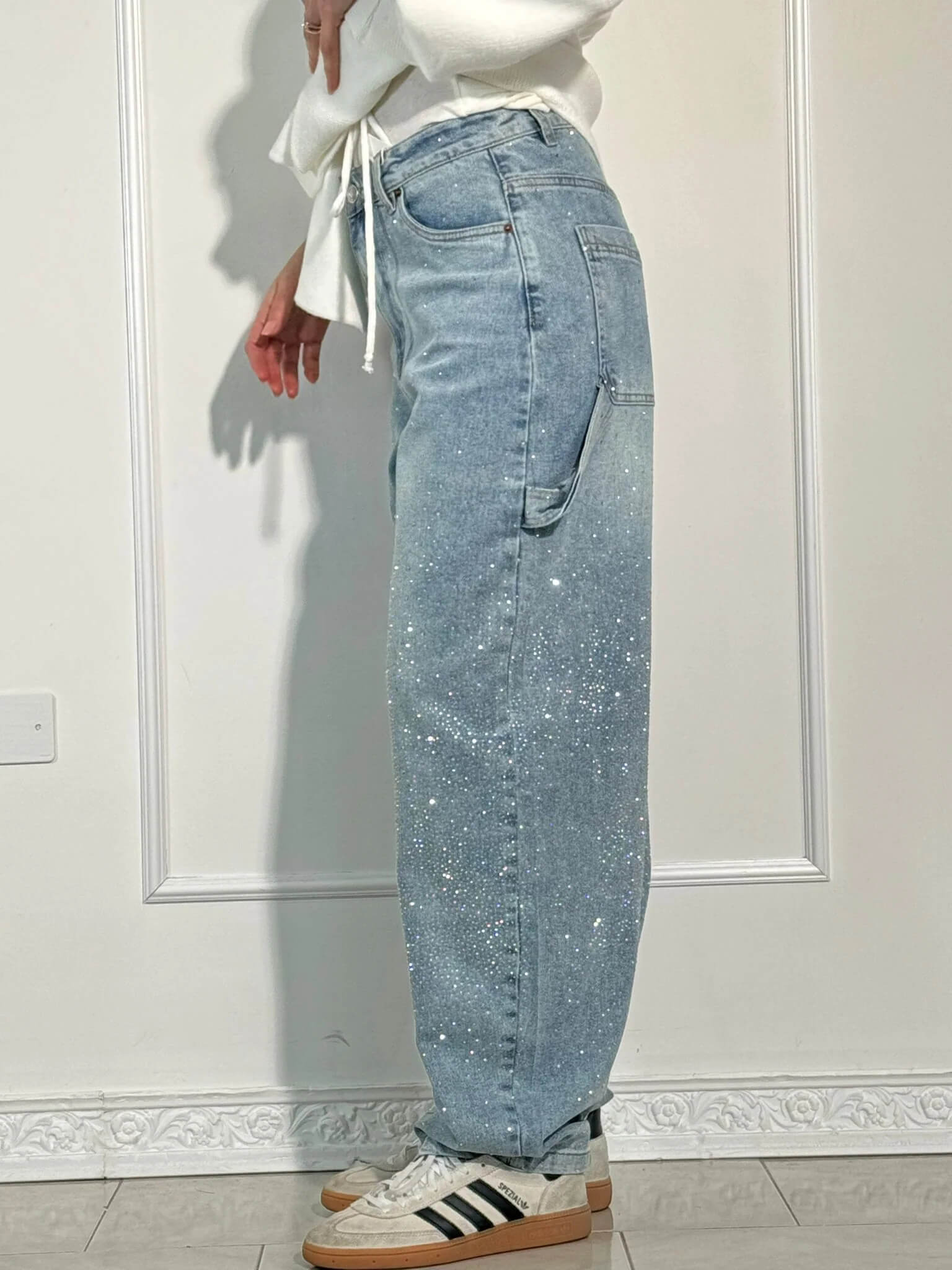 Calypso | Pantalon Taille Haute Jambes Larges Avec Poches