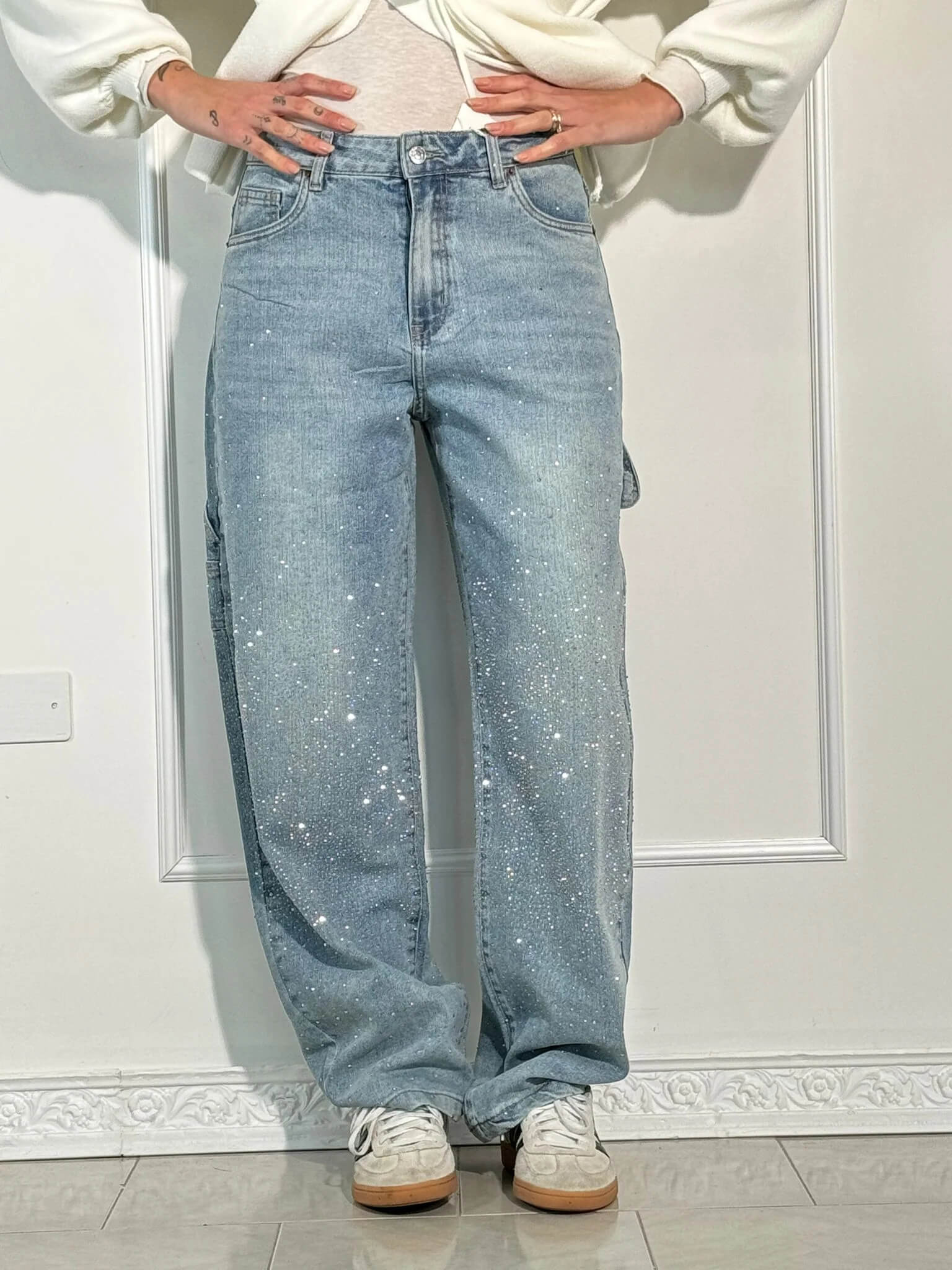 Calypso | Pantalon Taille Haute Jambes Larges Avec Poches