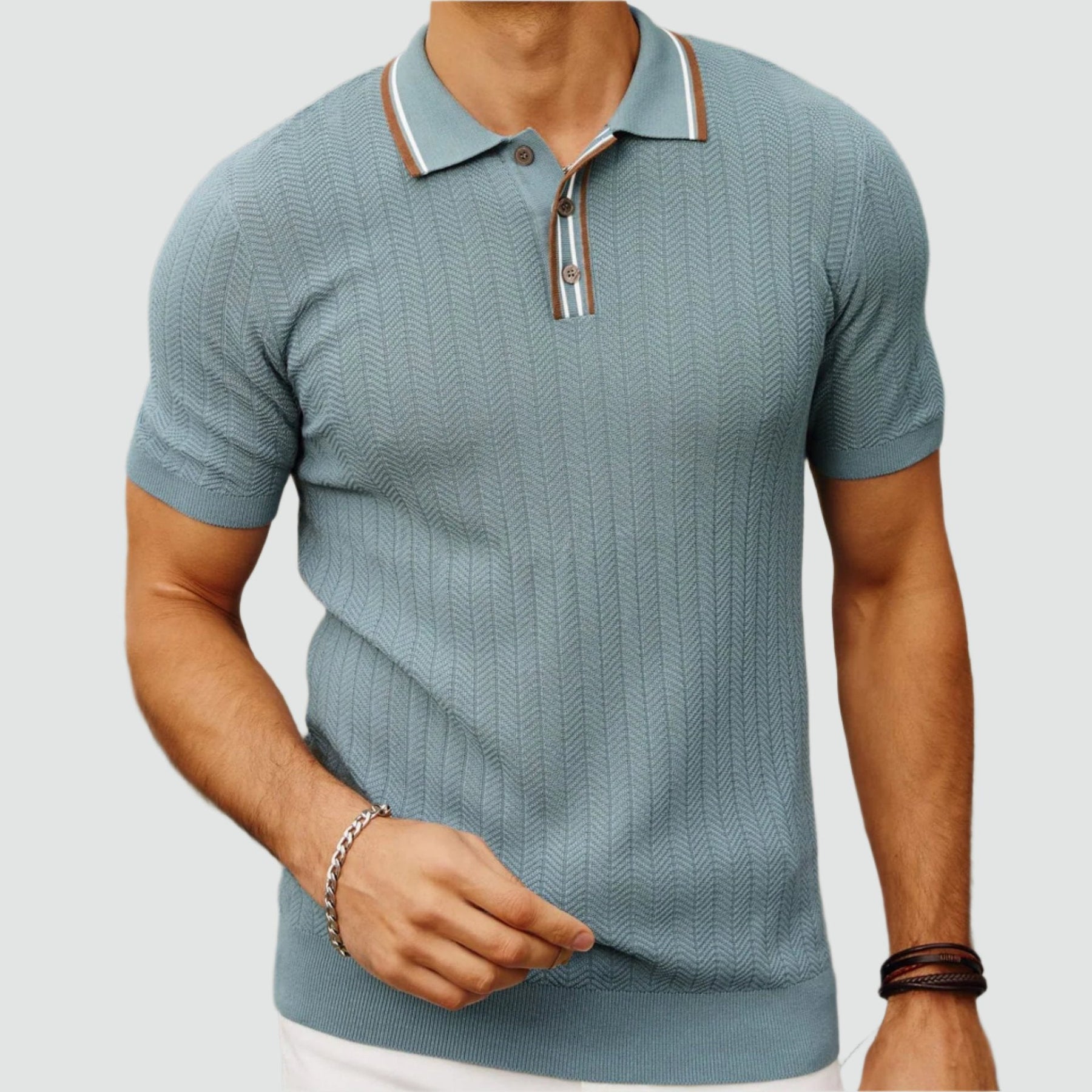 Léo | Polo En Maille Haut De Gamme Et Élégant
