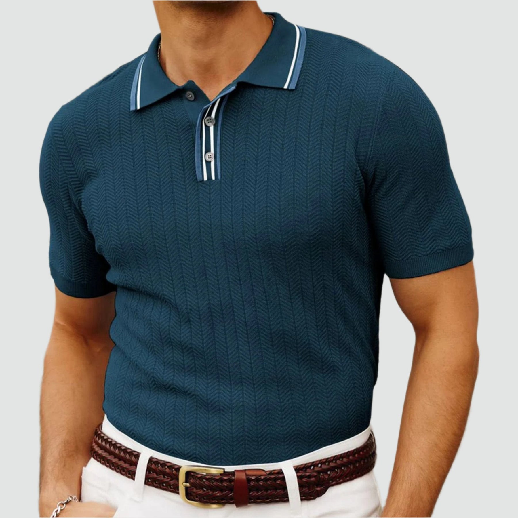 Léo | Polo En Maille Haut De Gamme Et Élégant